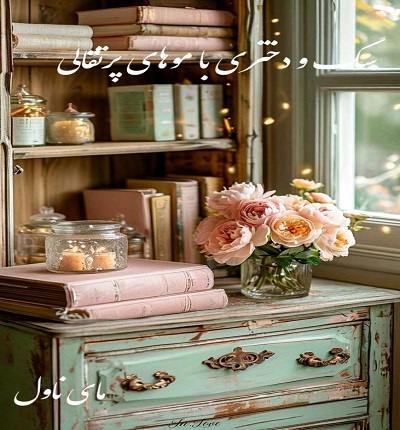 سگ و دختری با موهای پرتقالی